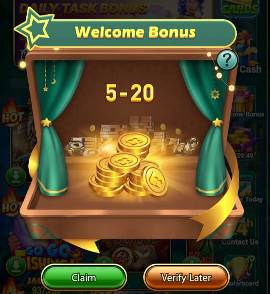 Yono Slots Welcome Bonus Rs. 20 to 100